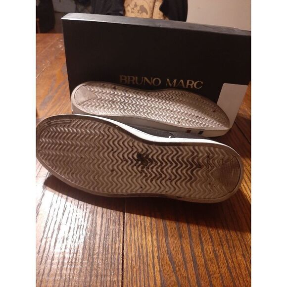 GUC Men's Size 10 Bruno Marc Black Canvas Dress Shoes Tie Shoes - Picture 6 of 6